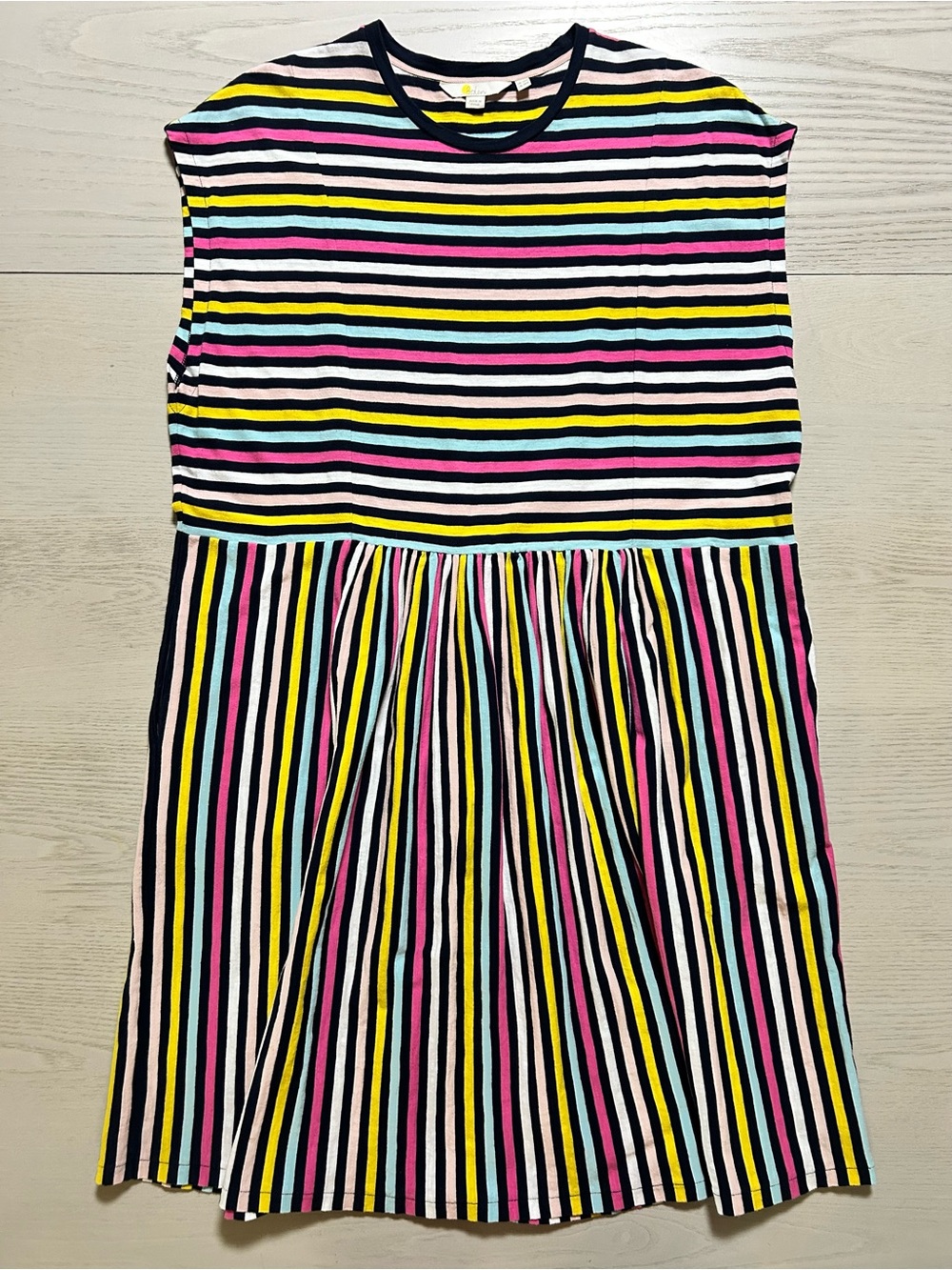 Boden Multicolor Striped Sleeveless Jersey Dress * SO CUTE *